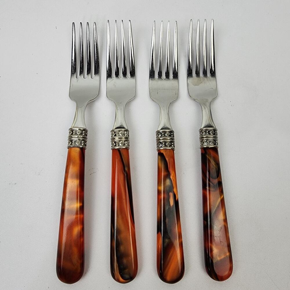 Barenthal L'Art Le Table Stainless 18/10 Silverware Tortoise Handle Dinner Forks